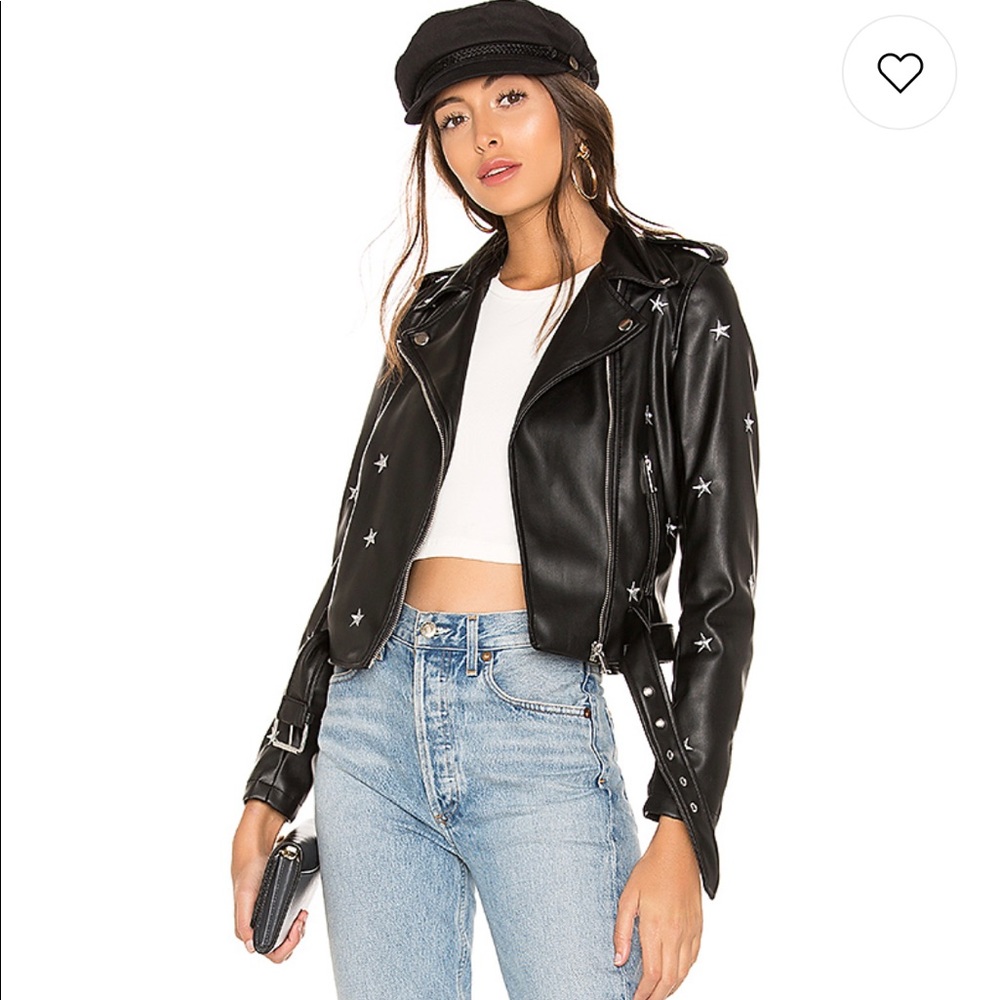 Super down Moto jacket with stars